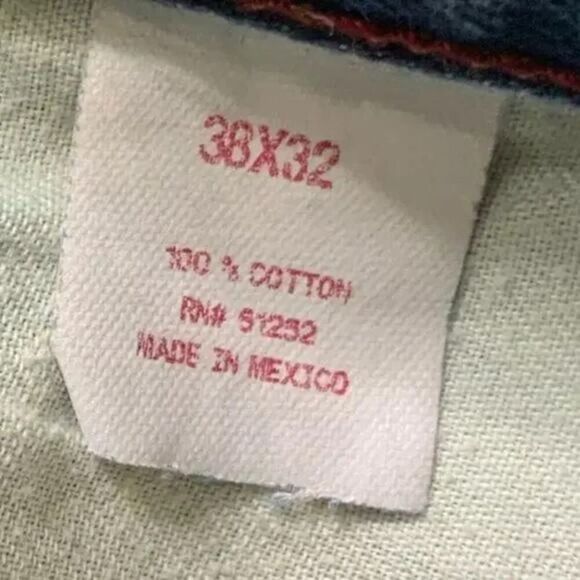 Arizona Jean Co The Original Boot Cut Denim Jeans Men Sz 38x32 Distressed Blue - Picture 11 of 11